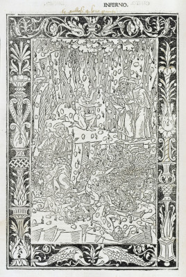 Dante Alighieri: La Commedia. Vergil bringt Cerberus mit einer Hand voll Erde zum Schweigen (Inferno VI)