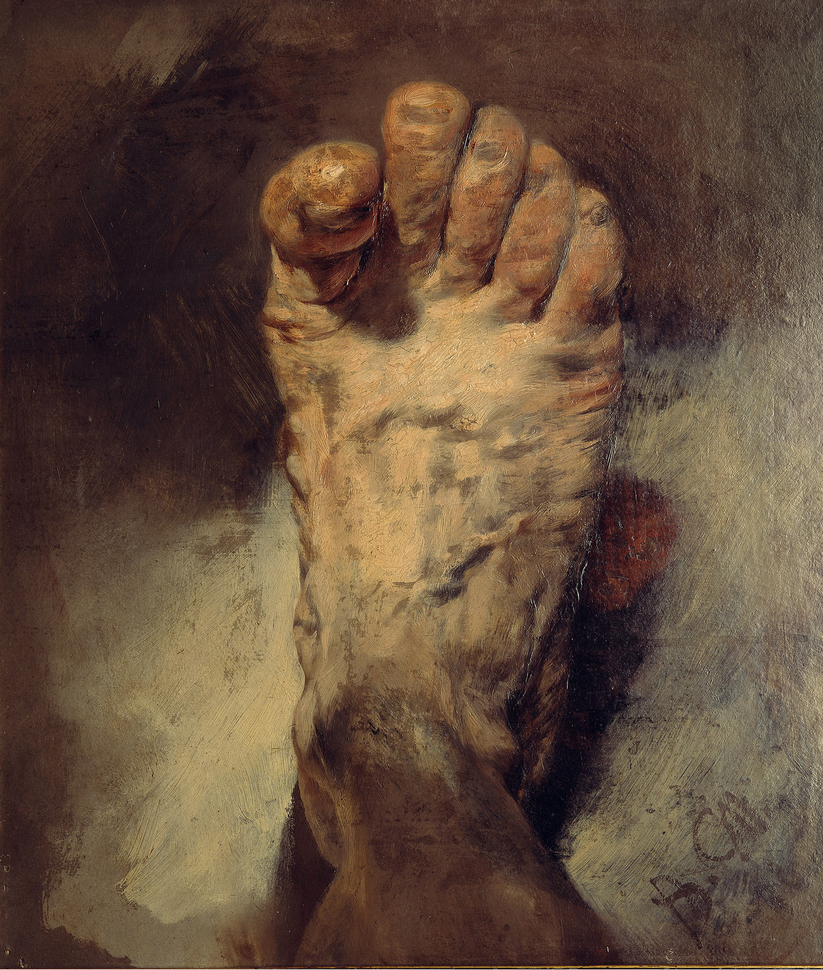 Picture of Adolph Menzel in 1876 Adolph Menzel - Der Fu� des Kunstlers 